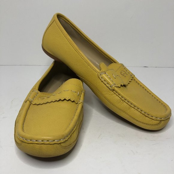 Etienne Aigner Shoes - Etienne Aigner Way Mustard Yellow Leather Driving Loafer Slip On in SZ 8.5